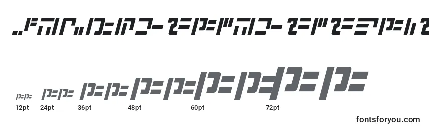 Размеры шрифта ModernIaconicItalic