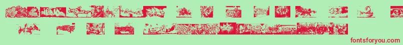 Instantgraffitication Font – Red Fonts on Green Background