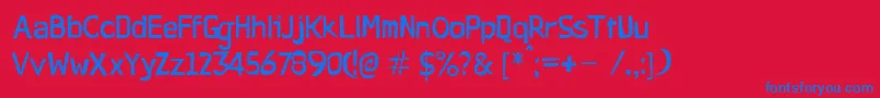 Pirateswriters Font – Blue Fonts on Red Background