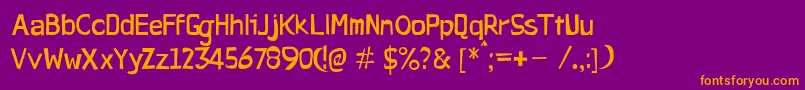 Pirateswriters Font – Orange Fonts on Purple Background