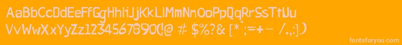 Pirateswriters Font – Pink Fonts on Orange Background