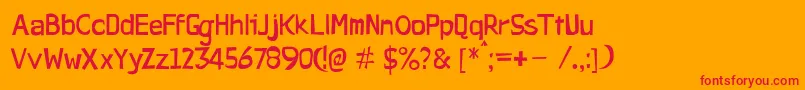 Pirateswriters Font – Red Fonts on Orange Background