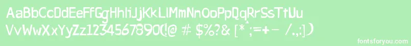 Pirateswriters Font – White Fonts on Green Background