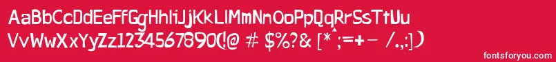 Pirateswriters Font – White Fonts on Red Background