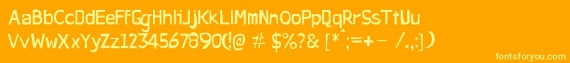 Pirateswriters Font – Yellow Fonts on Orange Background
