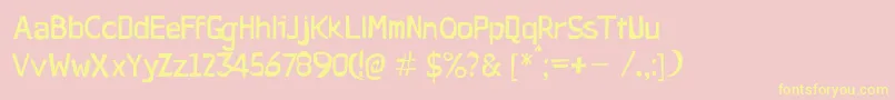 Pirateswriters Font – Yellow Fonts on Pink Background