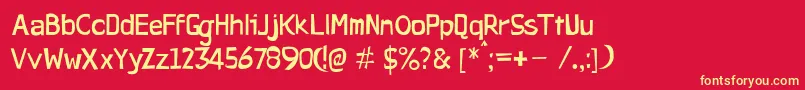 Pirateswriters Font – Yellow Fonts on Red Background