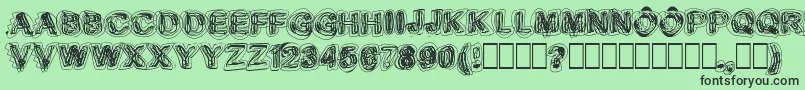 Sketch1 Font – Black Fonts on Green Background