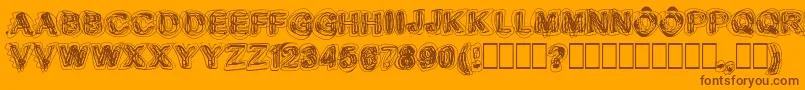 Sketch1 Font – Brown Fonts on Orange Background