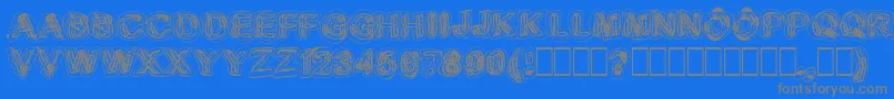 Sketch1 Font – Gray Fonts on Blue Background