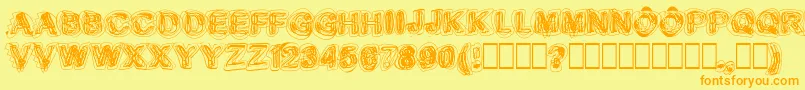 Sketch1 Font – Orange Fonts on Yellow Background