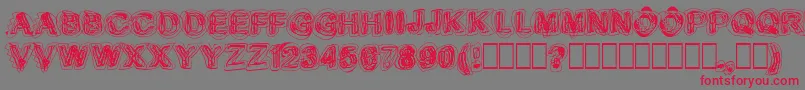 Sketch1 Font – Red Fonts on Gray Background