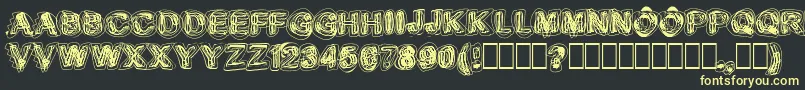Sketch1 Font – Yellow Fonts on Black Background