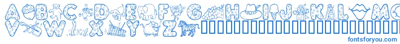 Шрифт KgAbcs – синие шрифты