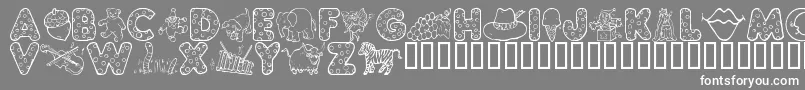 KgAbcs Font – White Fonts on Gray Background