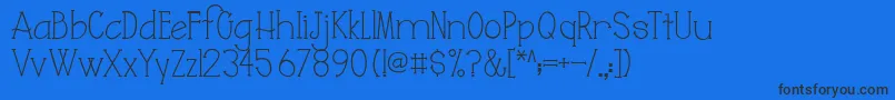 AustieBostJuliana Font – Black Fonts on Blue Background