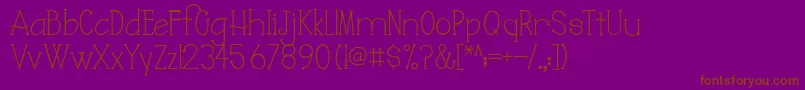 AustieBostJuliana Font – Brown Fonts on Purple Background