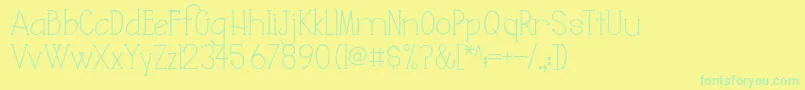 AustieBostJuliana Font – Green Fonts on Yellow Background
