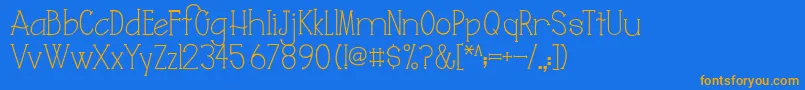 AustieBostJuliana Font – Orange Fonts on Blue Background