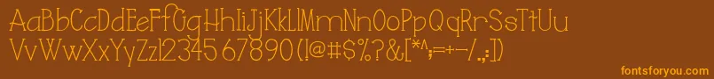 AustieBostJuliana Font – Orange Fonts on Brown Background