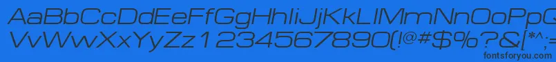 MinimaExpandedSsiExpandedItalic Font – Black Fonts on Blue Background