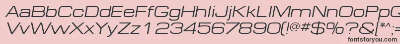 MinimaExpandedSsiExpandedItalic Font – Black Fonts on Pink Background