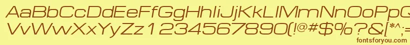 MinimaExpandedSsiExpandedItalic Font – Brown Fonts on Yellow Background