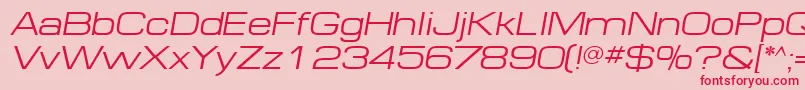 MinimaExpandedSsiExpandedItalic Font – Red Fonts on Pink Background