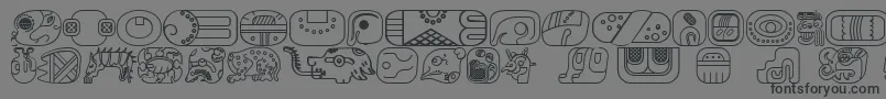 Police MayanglyphsoutlineRegular – polices noires sur fond gris
