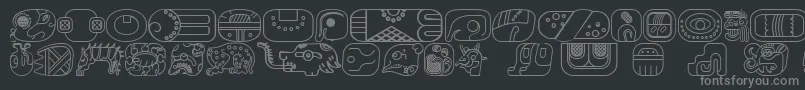 Police MayanglyphsoutlineRegular – polices grises sur fond noir