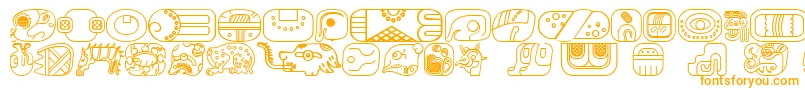 Saiba mais sobre a fonte MayanglyphsoutlineRegular Fonte MayanglyphsoutlineRegular – fontes laranjas