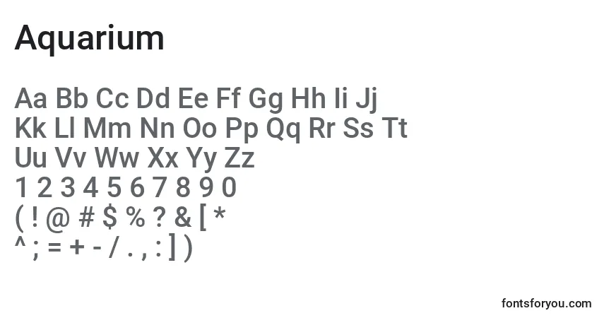 Шрифт Aquarium – алфавит, цифры, специальные символы