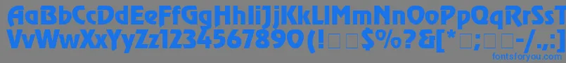 Weitere Informationen zur AgrevuecyrMedium-Schriftart AgrevuecyrMedium-Schriftart – Blaue Schriften auf grauem Hintergrund