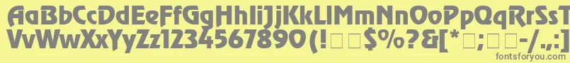 AgrevuecyrMedium Font – Gray Fonts on Yellow Background