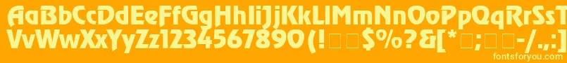 AgrevuecyrMedium Font – Yellow Fonts on Orange Background