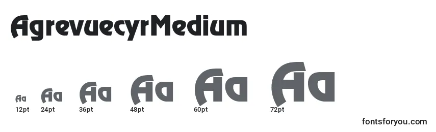AgrevuecyrMedium Font Sizes