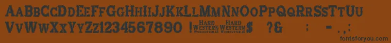 HardWestern Font – Black Fonts on Brown Background