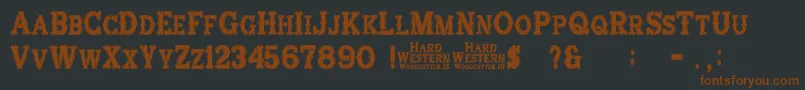 Шрифт HardWestern – коричневые шрифты на чёрном фоне