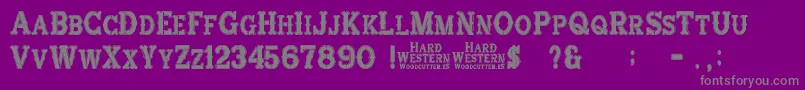 Más sobre la fuente HardWestern fuente HardWestern – Fuentes Grises Sobre Fondo Morado