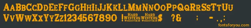 More about HardWestern Font HardWestern Font – Orange Fonts on Black Background