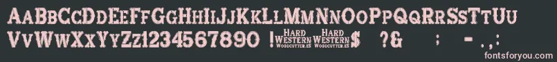 fuente HardWestern – Fuentes Rosadas Sobre Fondo Negro