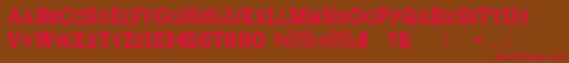 HardWestern Font – Red Fonts on Brown Background
