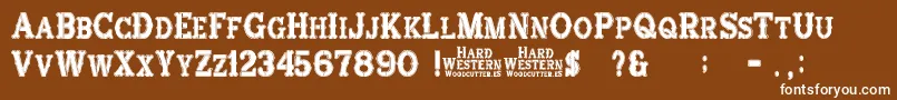 HardWestern Font – White Fonts on Brown Background