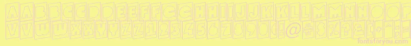 GrotocmotlupRegular Font – Pink Fonts on Yellow Background