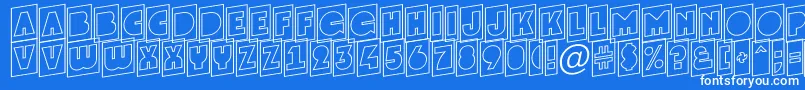 GrotocmotlupRegular Font – White Fonts on Blue Background