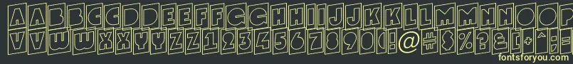 GrotocmotlupRegular-Schriftart – Gelbe Schriften auf schwarzem Hintergrund