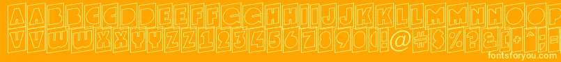 GrotocmotlupRegular Font – Yellow Fonts on Orange Background