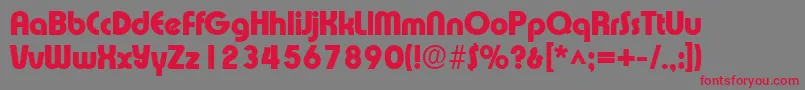 ExpressalhBold Font – Red Fonts on Gray Background