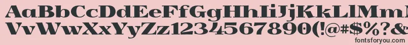 フォントYokawerad – ピンクの背景に黒い文字