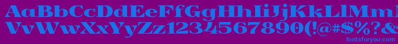 Yokawerad Font – Blue Fonts on Purple Background